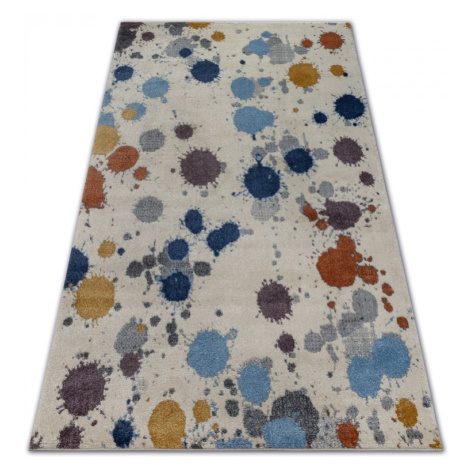 Dywany Lusczow Kusový koberec SOFT SPLASH krémovo-modrý