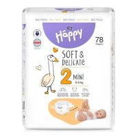 Happy Soft&Delicate 2 dětské pleny 3-6kg 78ks