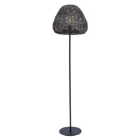 Stojací lampa s kovovým stínidlem v matně černo-bronzové barvě (výška 162 cm) Finou – Light & Li