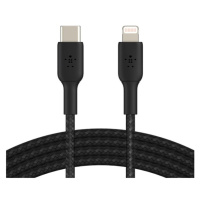 Belkin BOOST Charge Braided USB-C/Lightning odolný kabel, 1m, černý