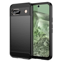 Pouzdro Carbon Case pro Google Pixel 8A flexibilní silikonové karbonové pouzdro - černé