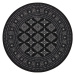 Nouristan - Hanse Home koberce Kruhový koberec Mirkan 104109 Black - 160x160 (průměr) kruh cm