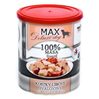 Max Deluxe Dog Kostky libové svaloviny konzerva pro psy 800g