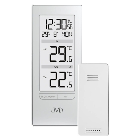 JVD T3348.2 - Teploměr s venkovním bezdrátovým čidlem a jednoduchým ovládáním