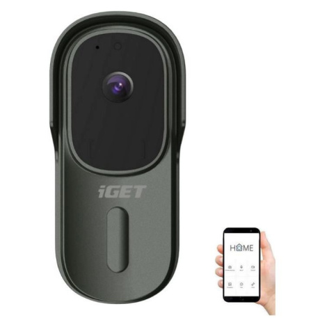 iGET Videozvonek se senzorem pohybu Full HD 1080p 5200 mAh IP65 Wi-Fi antracit