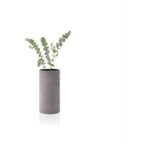 Tmavě šedá váza COLUNA M, výška 24 cm FOR LIVING