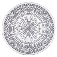 Dakls Kusový koberec Mandala šedá, 82 cm