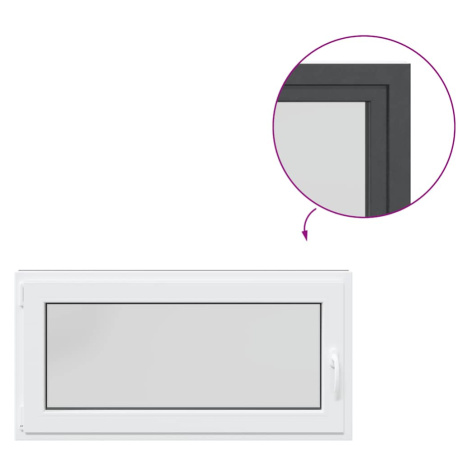 vidaXL Sklepní okno RISOR 120x60cm sklopné&otočné DIN levé antracitové