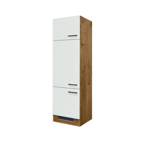 Kuchyňská skříň pro vestavnou lednici Avila GIT60, dub lancelot/krémová, šířka 60 cm Asko