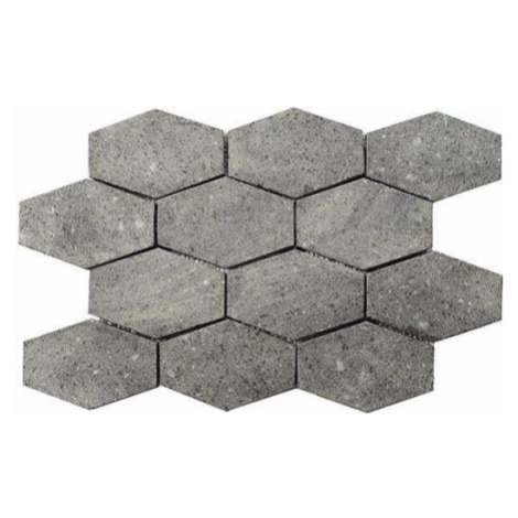 Mosavit Hexagonal mozaika grey 25x37 cm mat MENO