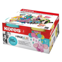 Lehká modelovací hmota Kores Magik Clay LOLLIPOPZ Pastel - 4 x 40 g