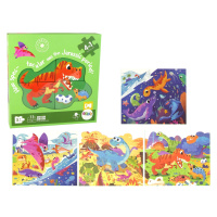 mamido Puzzle 4v1 Jurský park s dinosaury 73 dílků