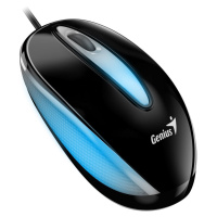 Genius DX-Mini / Myš, drátová, optická, 1000DPI, 3 tlačítka, USB, RGB LED, černá