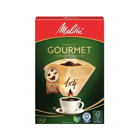 Melitta Filtry 1x4/80 GOURMET hnědé