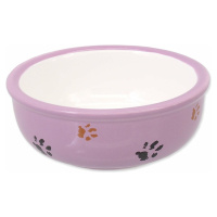 Miska Magic Cat keramická kočičí tlapka fialová 13x5cm 330ml