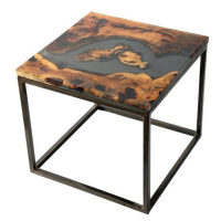 Odkládací stolek RESIN 50x50 cm, šedá