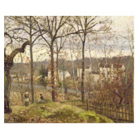 Obrazová reprodukce Winter Landscape at Louveciennes, c.1870, Camille Pissarro, 40x35 cm