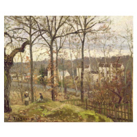 Obrazová reprodukce Winter Landscape at Louveciennes, c.1870, Camille Pissarro, 40 × 33.2 cm