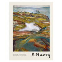 Obrazová reprodukce Coastal Landscape - Edvard Munch, 30x40 cm