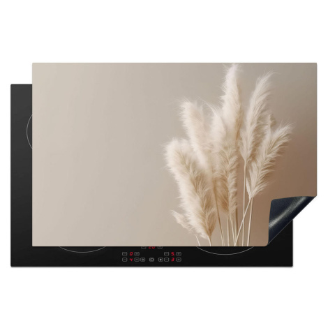 MuchoWow KRYT NA INDUKČNÍ DESKU Pampová tráva - Plumes - Pastelová - Bílá 81.6x52.7 cm