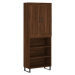 vidaXL Skříň highboard hnědý dub 69,5 x 34 x 180 cm kompozitní dřevo