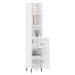 vidaXL Skříň highboard bílá s vysokým leskem 34,5x34x180 cm kompozit