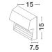 NOVA LUCE venkovní nástěnné svítidlo KRYPTON tmavě šedý hliník LED 6W 3000K 220-240V 32st. IP54 