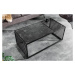 Estila Industriální konferenční stolek Westford z kovu černé barvy s mramorovou deskou 100cm
