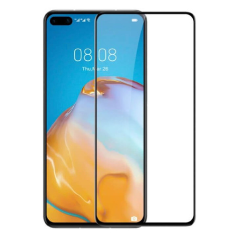 3x 3D tvrzené sklo s rámečkem pro Huawei P40 - černé - 2+1 zdarma