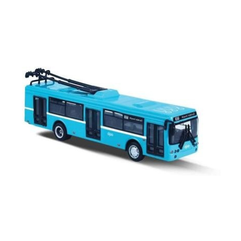 Kovový trolejbus DPO Ostrava modrý 16 cm