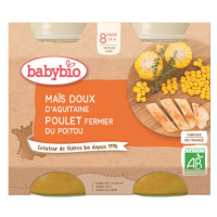 BABYBIO Menu sladká kukuřice s kuřecím masem 2x 200 g