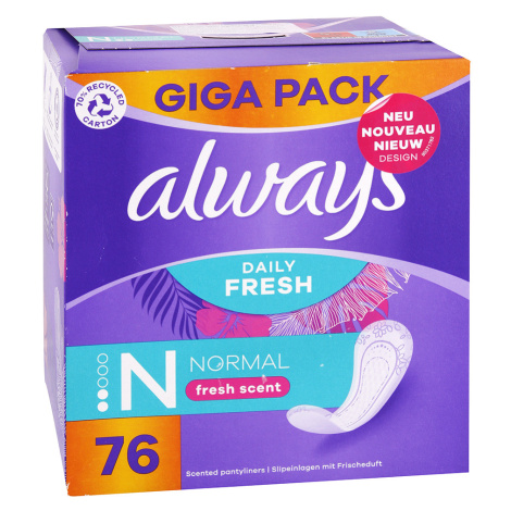 Always intimky Normal Daily Fresh se svěží vůní, Giga Pack 76 ks