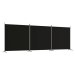 Shumee 3dílný paraván černý 525 × 180 cm textil
