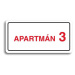 Accept Piktogram "APARTMÁN 3 II" (160 × 80 mm) (bílá tabulka - barevný tisk)