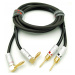 Nakamichi Reproduktorový kabel 2x2,5 jehla banán90 2,5m