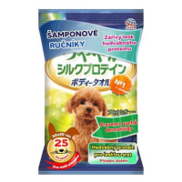 Japan Premium šamponové ručníky pro expresní koupání bez vody s prevencí kožní alergie, 25 ks