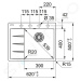 FRANKE Centro Fragranitový dřez CNG 611-62 TL/7, 620x500 mm, matná černá 114.0637.434