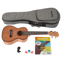 Cascha HH 2036 CZ Concert Mahogany Ukulele Bundle