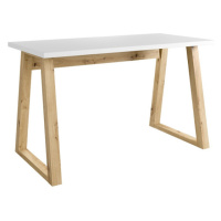 Mdx Kancelářský stůl LOFT FIGATE, 130 cm Bílá/Dub Artisan