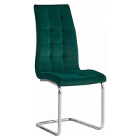 Tempo Kondela Jídelní židle SALOMA NEW - smaragdová / chrom + kupón KONDELA10 na okamžitou slevu