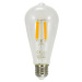 LED žárovka LED E27 ST64 7,5W = 75W 1055lm 3000K Teplá 360° Filament GOLDLUX (Polux)