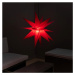 Nexos 64199 Vánoční dekorace - hvězda s časovačem 1 LED, 55 cm, červená