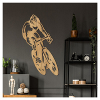 Dřevěná nástěnná dekorace - Cyklista a kolo