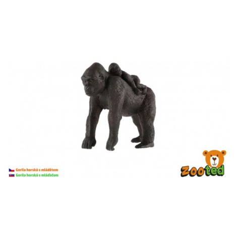ZOOted Gorila horská s mládětem zooted plast 9cm v sáčku