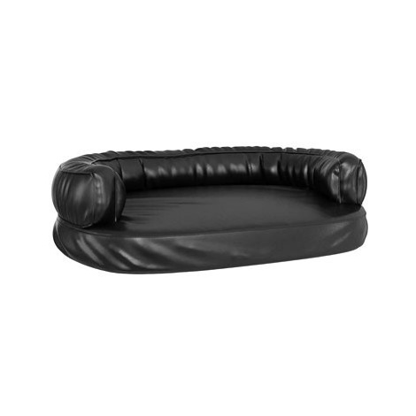 SHUMEE Ergonomický molitanový pelíšek pro psy černý 75 × 53 cm umělá kůže