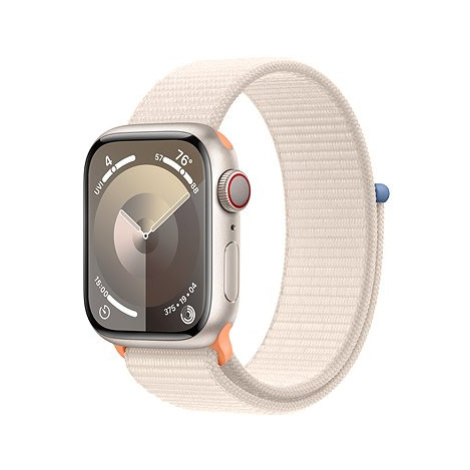 Apple Watch Series 9 41mm Cellular Hvězdně bílý hliník s hvězdně bílým provlékacím sportovním ře