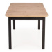 Jídelní stůl Flamio rozkládací 160-228x78x90 cm (dub, černá)