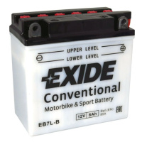 Motobaterie EXIDE BIKE Conventional 8Ah, 12V, EB7L-B / 12N7-3B