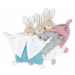 Textilní zajíček modrý Organic Cotton Doudou Rabbit Blue Kaloo na mazlení do postýlky 20 cm v dá