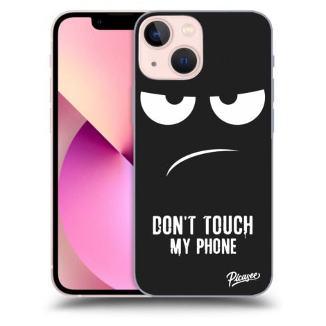 Silikonový černý obal pro Apple iPhone 13 mini - Nešahej mi na telefon